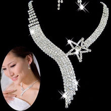 Wedding Jewellery Set Austrian Crystal Bridal Jewelry Sets For Women Long Tassel Statement Necklace Earrings Set SM6