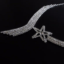 Wedding Jewellery Set Austrian Crystal Bridal Jewelry Sets For Women Long Tassel Statement Necklace Earrings Set SM6