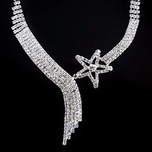 Wedding Jewellery Set Austrian Crystal Bridal Jewelry Sets For Women Long Tassel Statement Necklace Earrings Set SM6