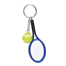 Men Women Tennis Racket Pendant Key Chain Key Ring SM6