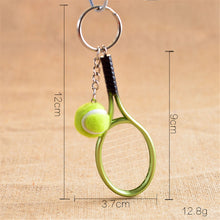 Men Women Tennis Racket Pendant Key Chain Key Ring SM6