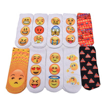 10 Styles Women 3D Printed Smiley Face Emoticons Emoji Amusing Ankle Socks Costume Accessories For Women SM6