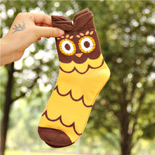 5 Colors Women Cute 3D Owl Print Socks Durable Casual Socks  SM6