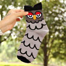 5 Colors Women Cute 3D Owl Print Socks Durable Casual Socks  SM6