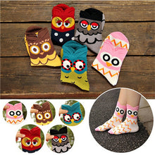 5 Colors Women Cute 3D Owl Print Socks Durable Casual Socks  SM6