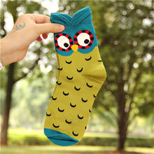 5 Colors Women Cute 3D Owl Print Socks Durable Casual Socks  SM6