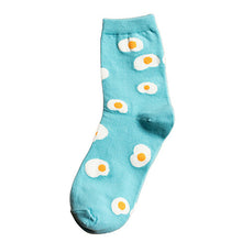Japanese Women Wind Cloud Rain Weather Socks Cartoon Weed Egg Rural Striped Footprint Socks 5 Styles SM6