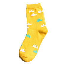 Japanese Women Wind Cloud Rain Weather Socks Cartoon Weed Egg Rural Striped Footprint Socks 5 Styles SM6