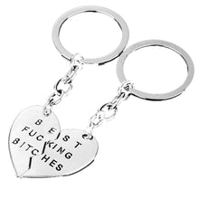Best Friend Charm Broken Keyring Heart Pendant Key Chain Best Bitches Keychain Silver color Gifts For Girls SM6