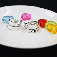 Couple Ring For Best Friends Forever Gift Best Bitches Rings Split word Two Rings SM6