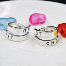 Couple Ring For Best Friends Forever Gift Best Bitches Rings Split word Two Rings SM6