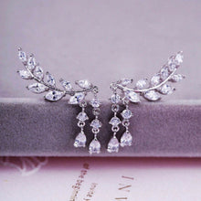 Design Rhinestone Tassel Leaves Stud Earring Ear Drop Ear Stud Earrings Women Statement Jewelry SM6