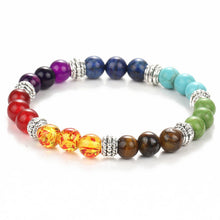 7 Chakra Mixed Stone Healing Pray Mala Chakra Bracelet Men Women Bracelet Buddha Beads Jewelry  SM6