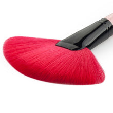 Brush Fan Shaped Black Wooden Handle Synthetic Hair Makeup Cosmetic Brushes Beauty Tool SM6