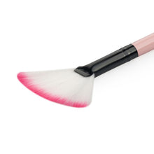 Brush Fan Shaped Black Wooden Handle Synthetic Hair Makeup Cosmetic Brushes Beauty Tool SM6