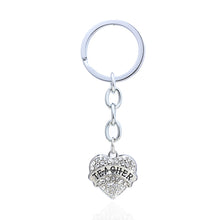 s Student Teacher's Day Gifts Friend Jewelry Charm Key Chain Love Heart Alloy Crystal Teacher Keyring  SM6