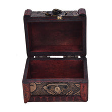 Vintage Wooden Jewelry Storage Treasure Chest Wood Box Case Organiser Gifts Carrrying Cases R om send SM6