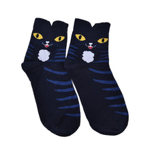 3D Animals Striped Cartoon Socks Women Girl Cat Footprints Cotton Ankle Socks SM6