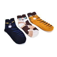 3D Animals Striped Cartoon Socks Women Girl Cat Footprints Cotton Ankle Socks SM6