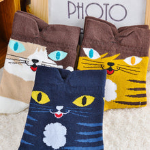 3D Animals Striped Cartoon Socks Women Girl Cat Footprints Cotton Ankle Socks SM6