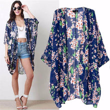 Blusas Women Flower Printed Blouse Kimono Cardigan Kimonos Vintage Femininas Casual Chiffon Blouse SM6