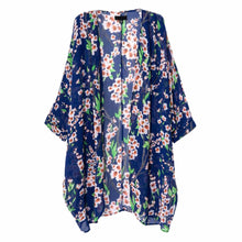 Blusas Women Flower Printed Blouse Kimono Cardigan Kimonos Vintage Femininas Casual Chiffon Blouse SM6