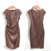 Casual Short Sleeve Bodycon Polka Dot Print Office Party Dresses Plus Size  vestidos SM6