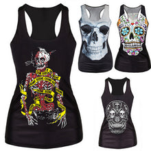 Tanks   Camis RIBS 3D Vest Tops Skull Bone Camisole Sexy Tank SM6