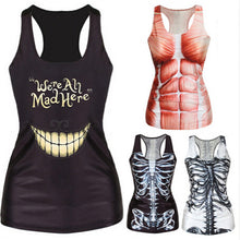 Tanks   Camis RIBS 3D Vest Tops Skull Bone Camisole Sexy Tank SM6