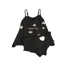 New Funny pajamas Casual Sleepwear Women's Fashion Cotton Blended ShirtShorts Pants SM6