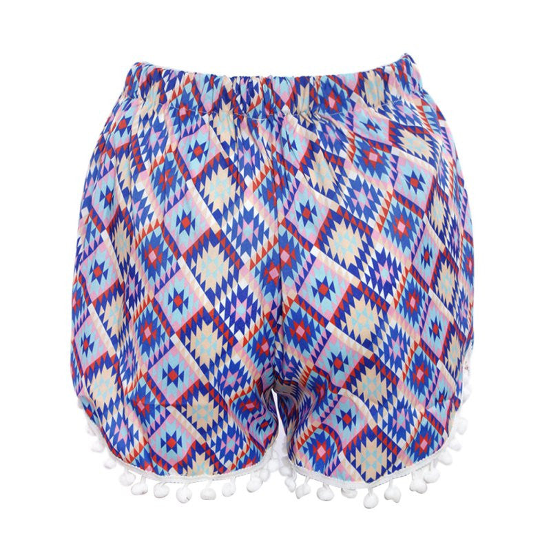 New Shorts Women Lady Sexy Printed High Waist Short Femme SM6