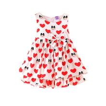 New Sleeveless Ball Gown Girl Dress Print Bow Baby Dress Girls Clothes Children Dresses 2-6 Years SM6