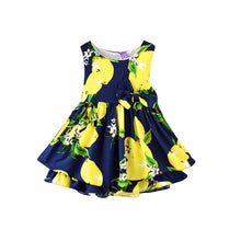 New Sleeveless Ball Gown Girl Dress Print Bow Baby Dress Girls Clothes Children Dresses 2-6 Years SM6