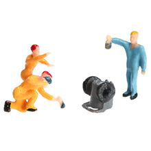 25Pcs Workmen Model Train Workers Figures Workman Painted Little People Model Building 1:87 Scale Toy Figures for Kids SM6