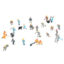 25Pcs Workmen Model Train Workers Figures Workman Painted Little People Model Building 1:87 Scale Toy Figures for Kids SM6