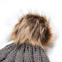 2Pcs Mother Kids Child Baby Warm Knit Beanie Pom Hat Crochet Ski Cap 6 Colors SM6