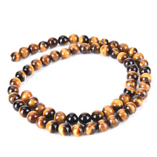 6mm Women Yellow Tiger Eyes Round Beads Natural Stone Tigerite For DIY Bracelet Gift SM6