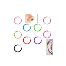 And Clip on Boby Nose Lip Ear Piercing Rings Clip Punk Goth False Clip Earrings SM6