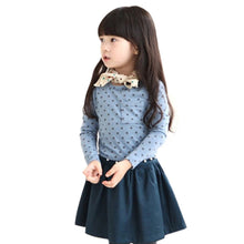Arival Toddler Baby Girls Blouse Polka Dot Long Sleeve Shirt Tops Blouse Casual Cotton Kids Clothes SM6