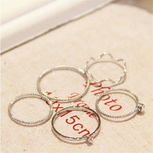 Women Rings Cute Chic Style Bright Crystal Rhinestone Midi Knuckle Finger Joint Rings 5Pcs\ SM6