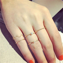 Women Rings Cute Chic Style Bright Crystal Rhinestone Midi Knuckle Finger Joint Rings 5Pcs\ SM6