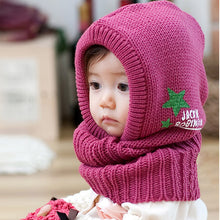 Unisex Kids Knitted Crochet Warm Hats Cap Scarf Shawl Earflap Beanie SM6
