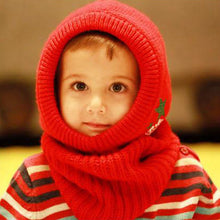 Unisex Kids Knitted Crochet Warm Hats Cap Scarf Shawl Earflap Beanie SM6
