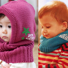 Unisex Kids Knitted Crochet Warm Hats Cap Scarf Shawl Earflap Beanie SM6