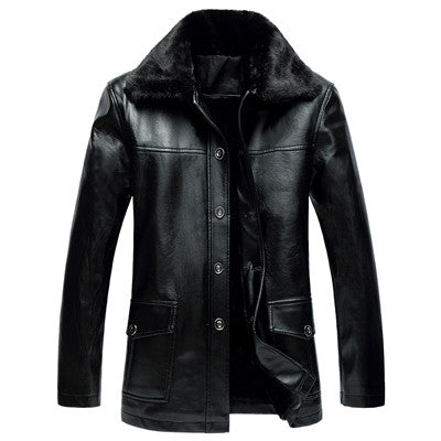 Men Leather Coats Men Jackets Warm Slim Outwears Men Jackets Coats SM6ack Men Leather Coat SM6