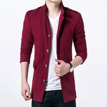 Men Trench Men Jackets Slim Fits Long Casual Coats Men's Thick Outwears Plus Size Quality SM6