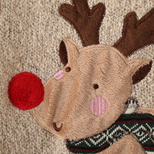 Autum Deer Print Long Sleeve Knitted Women's Sweater Casual Pullover SM6