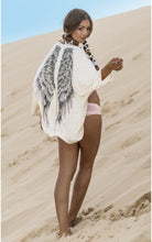 Back Angel Wings Print Womens Cardigan European Loose Batwing Sleeve Coat Jacket Casual Femininas Sweater SM6