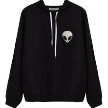 Casual Wear Pullovers Hoodies Women Clothing Alien Print Hooded Long Sleeve Sweatshirt Plus Size SM6