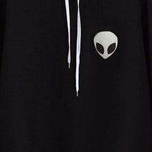 Casual Wear Pullovers Hoodies Women Clothing Alien Print Hooded Long Sleeve Sweatshirt Plus Size SM6